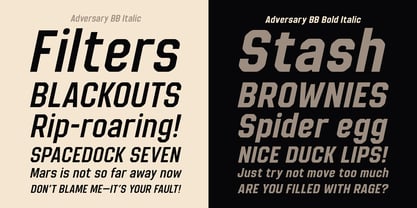 Adversary BB Font Poster 4