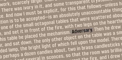 Adversary BB Font Poster 5