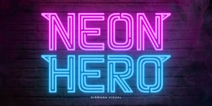 Neon Hero Fuente Póster 1