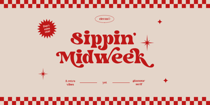 Sippin Midweek Font Poster 1