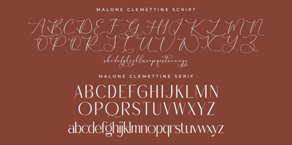 Malone Clemettine Script Fuente Póster 8