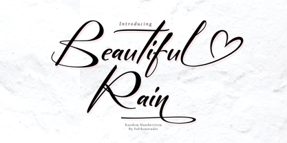 Beautiful rain Font Poster 1