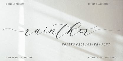 Rainther Font Poster 1