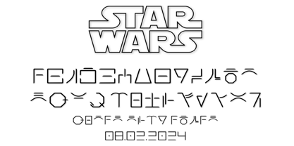 Ongunkan Star Wars Jabba Font Poster 1