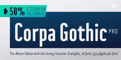 BF Corpa Gothic Pro Font Poster 1