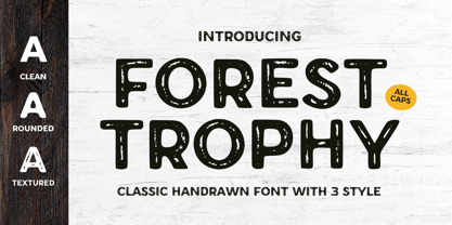 Forest Trophy Textured Font Poster 1