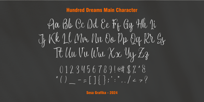 Hundred Dreams Font Poster 3