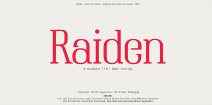 Raiden Font Poster 1