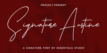 Signature Austine Font Poster 1