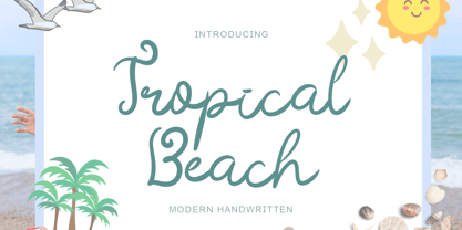 Tropical Beach Font Poster 1