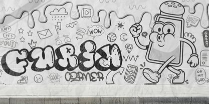 Vandal Wupz Doodle Graffiti Font Poster 4