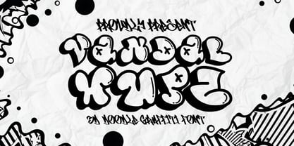 Vandal Wupz Doodle Graffiti Font Poster 1