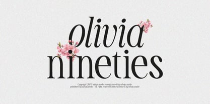 TBJ Olivia Nineties Elegant Serif Font Poster 1