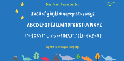 Dino Heart Font Poster 4