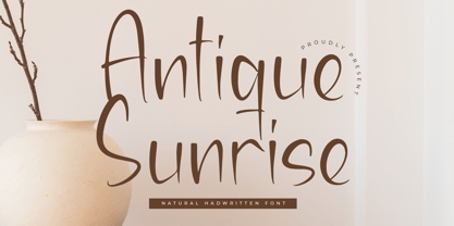 Antique Sunrise Font Poster 1