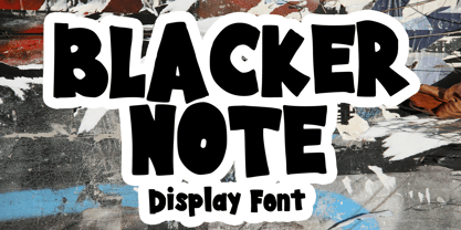 Blacker Note Font Poster 1