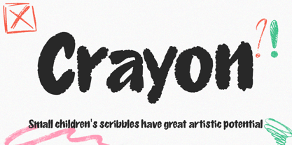 Crayon Font Poster 1