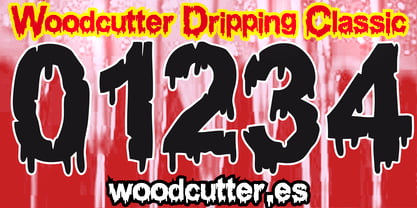 Woodcutter Dripping Classic Font Poster 7