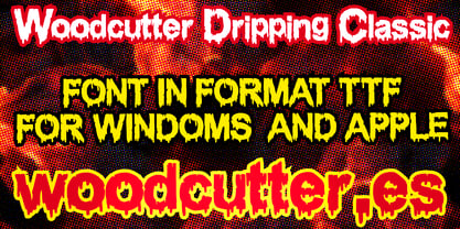 Woodcutter Dripping Classic Font Poster 5