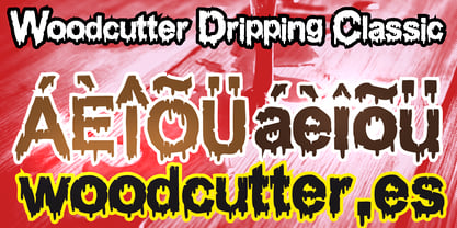 Woodcutter Dripping Classic Font Poster 6