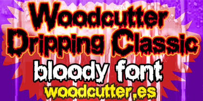 Woodcutter Dripping Classic Font Poster 1