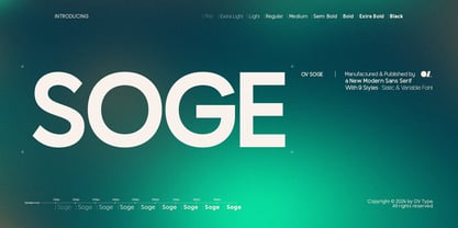 OV Soge Sans Serif Font Poster 1