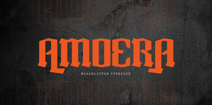 Amoera Blackletter Font Poster 1