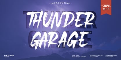 Thunder Garage Font Poster 1