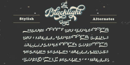 The Blacklight Script Font Poster 13