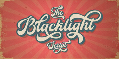 The Blacklight Script Font Poster 14