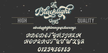 The Blacklight Script Font Poster 12