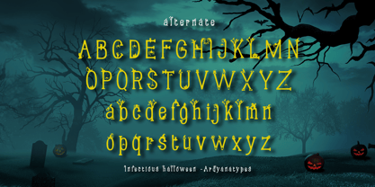 Infectious Halloween Font Poster 8