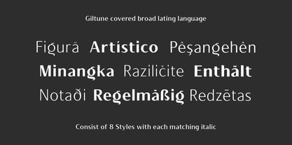 Giltune Font Poster 2