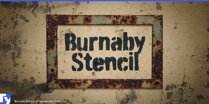 Burnaby Stencil Font Poster 1