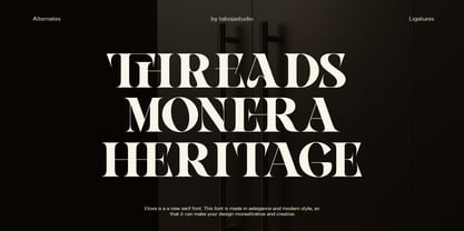 Elova Elegant Serif Fuente Póster 9