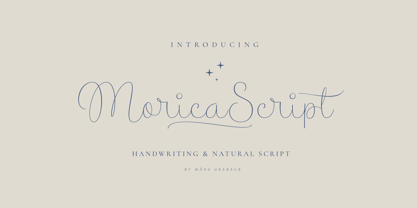 Morica Script Font Poster 1