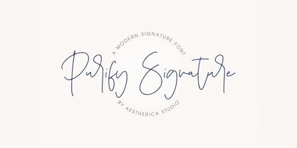 Purify Signature Font Poster 1
