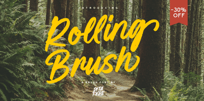 Rolling Brush Font Poster 1