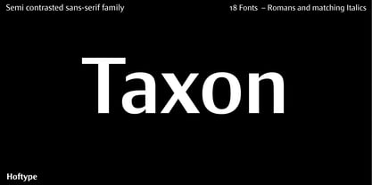 Taxon Font Poster 1