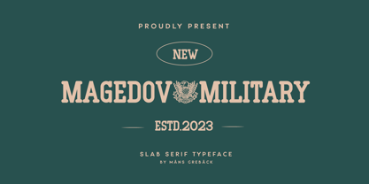 Magedov Military Font Poster 1