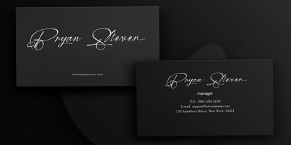 Modern Signature Font Poster 7