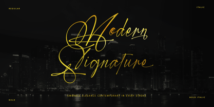 Modern Signature Font Poster 1