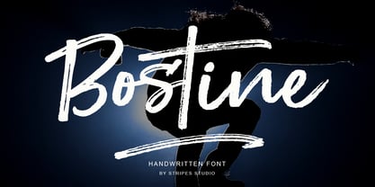 Bostine Brush Font Poster 1