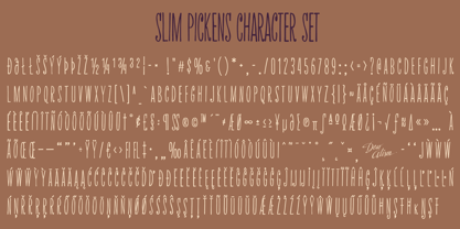 Slim Pickens Font Poster 5