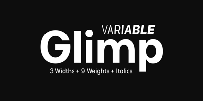 Glimp Variable Font Poster 1