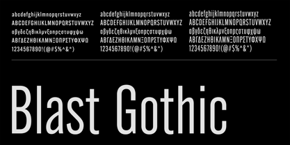 CF Blast Gothic Font Poster 1