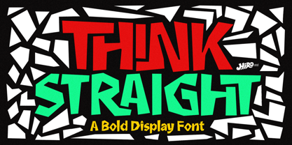 Think Straight Font Poster 1