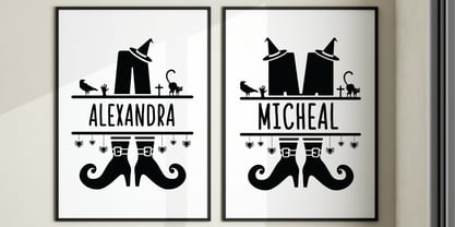 Witch Monogram Font Poster 2