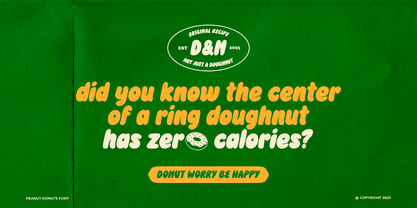 Peanut Donuts Font Poster 5