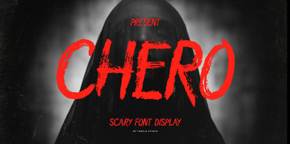 Chero Scary Brush Display Fuente Póster 1